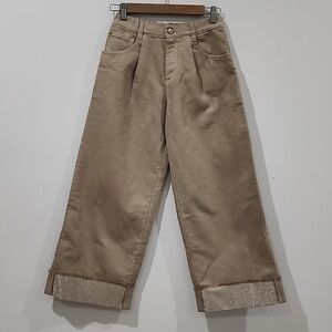 Brunello Cucinelli Kids Turn-Up Wide Leg Jeans